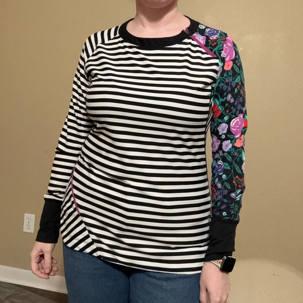 Title Nine | Striped Floral Sunblaster UPF Long Sleeve